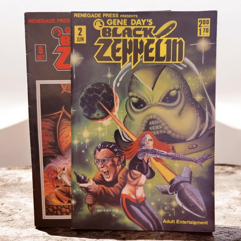 Gene Days Black Zeppelin Jun 2 & Oct 5th Vintage Good Condition